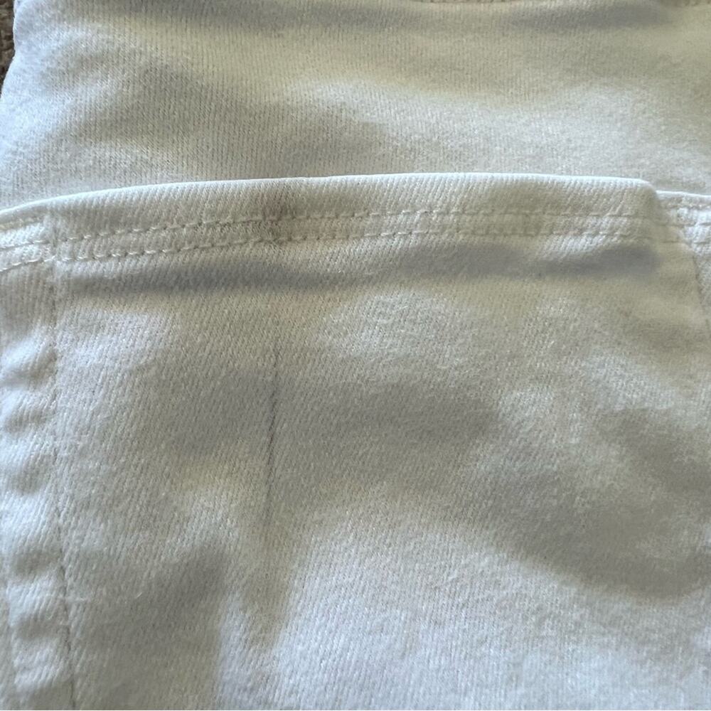 Good American Good Legs Crop Stretch Cascade Hem White - Picture 9 of 10